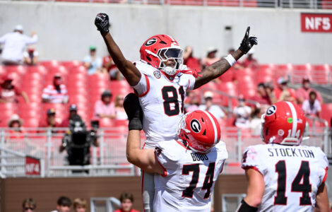 No. 2 Georgia rolls over Arkansas 45-17 in Southeastern Conference opener
